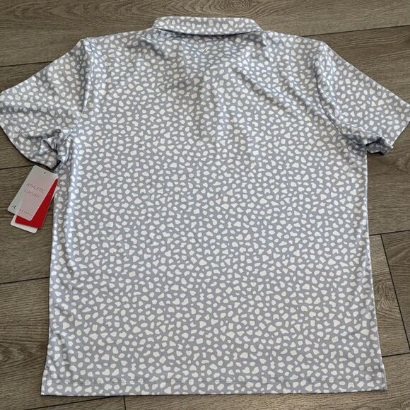 Redvanly Golf Polo Mens XL Purple Chatillon NWT Casual All Over Print Pattern - Picture 5 of 5